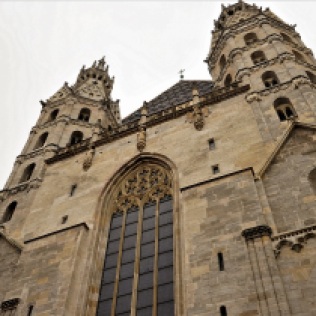 View of the Heidentuerme, which are part of the oldest section of the Cathedral.