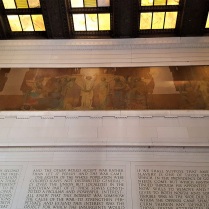 This is the "Unity" mural by Jules Guerin located above Lincoln's second inaugural speech on the north wall of the Memorial.