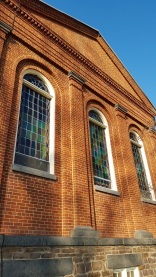 Exterior View of the Stained Glass Windows